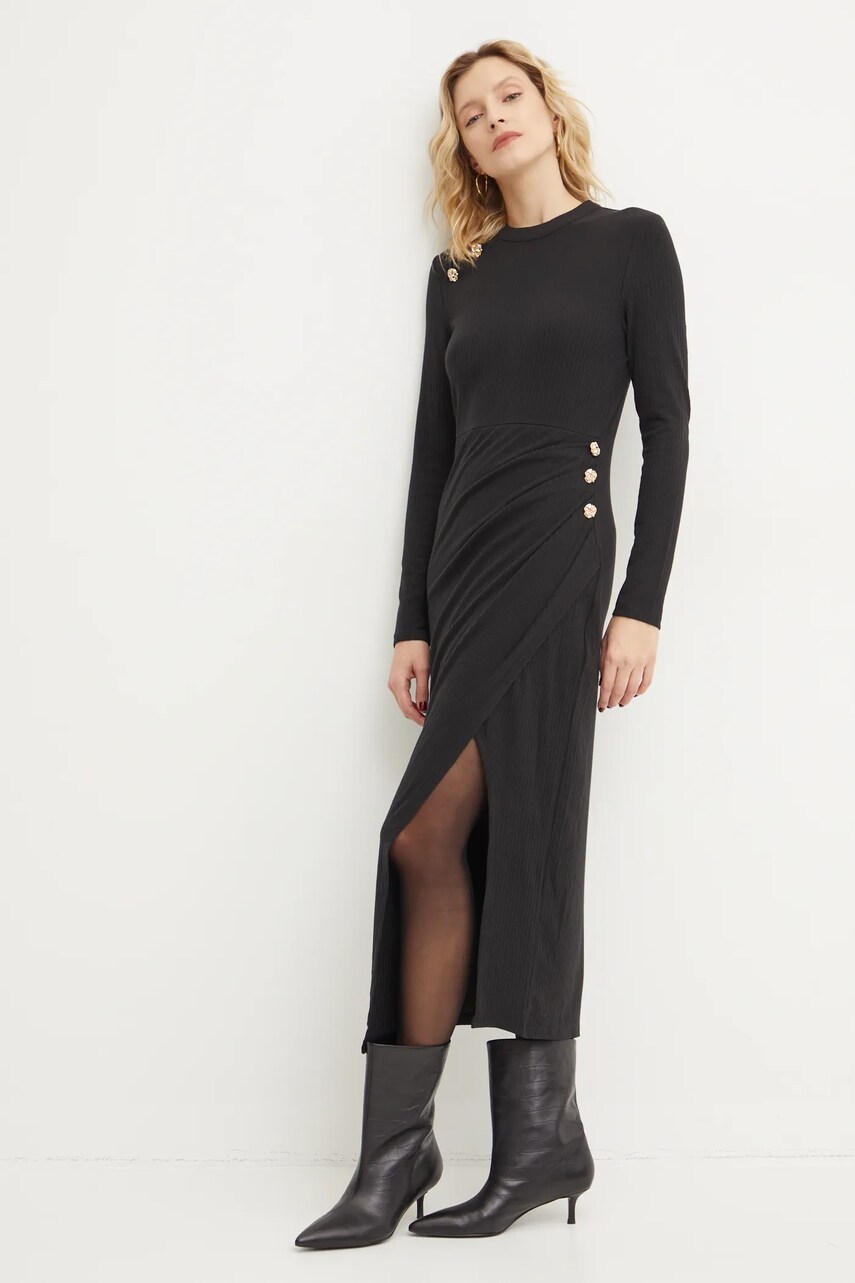 Answear Lab rochie culoarea negru, midi, dreaptă