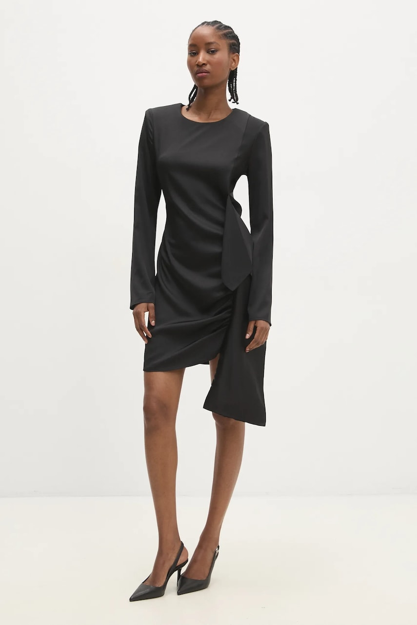 Answear Lab rochie culoarea negru, mini, evazată