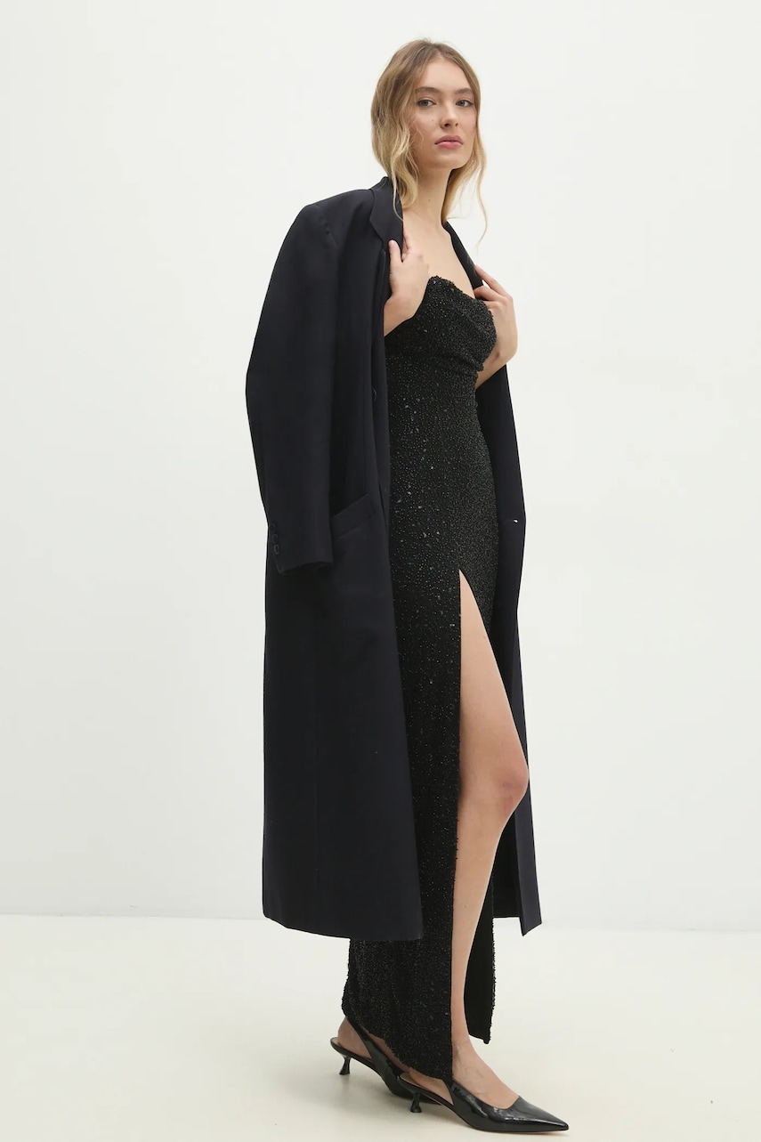Платье Answear Lab цвет чёрный maxi расклешённая Платье Answear Lab цвет чёрный maxi расклешённая