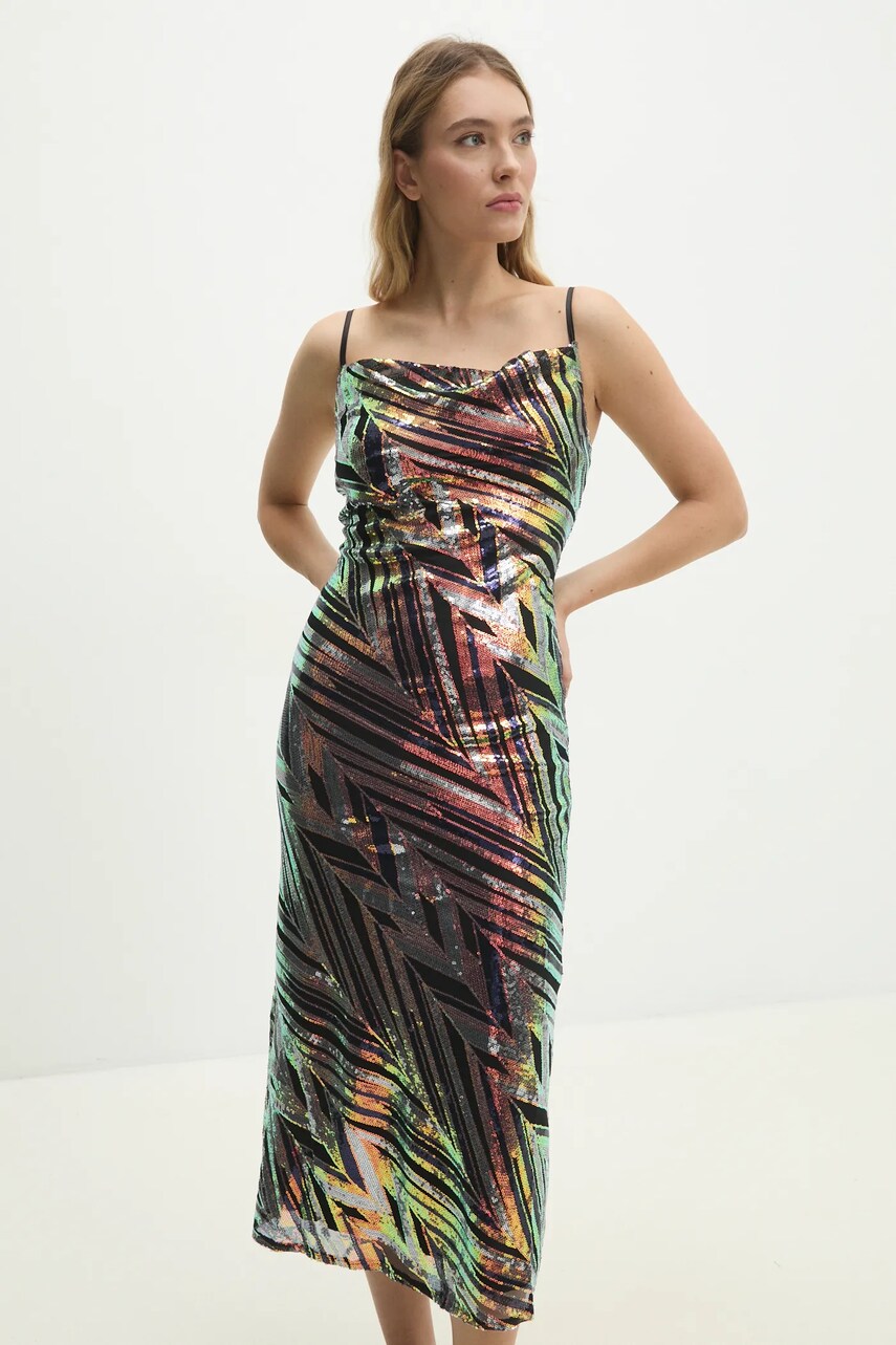 Answear Lab rochie midi, mulată