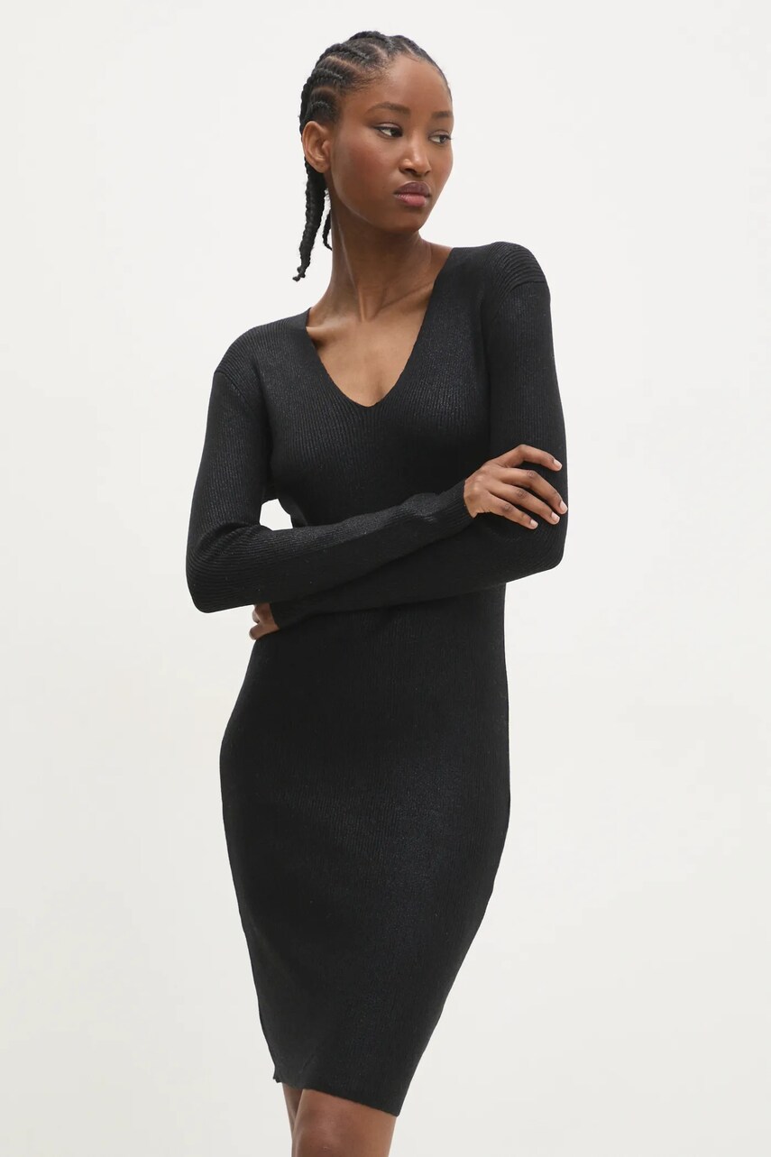 Answear Lab rochie culoarea negru, mini, mulată
