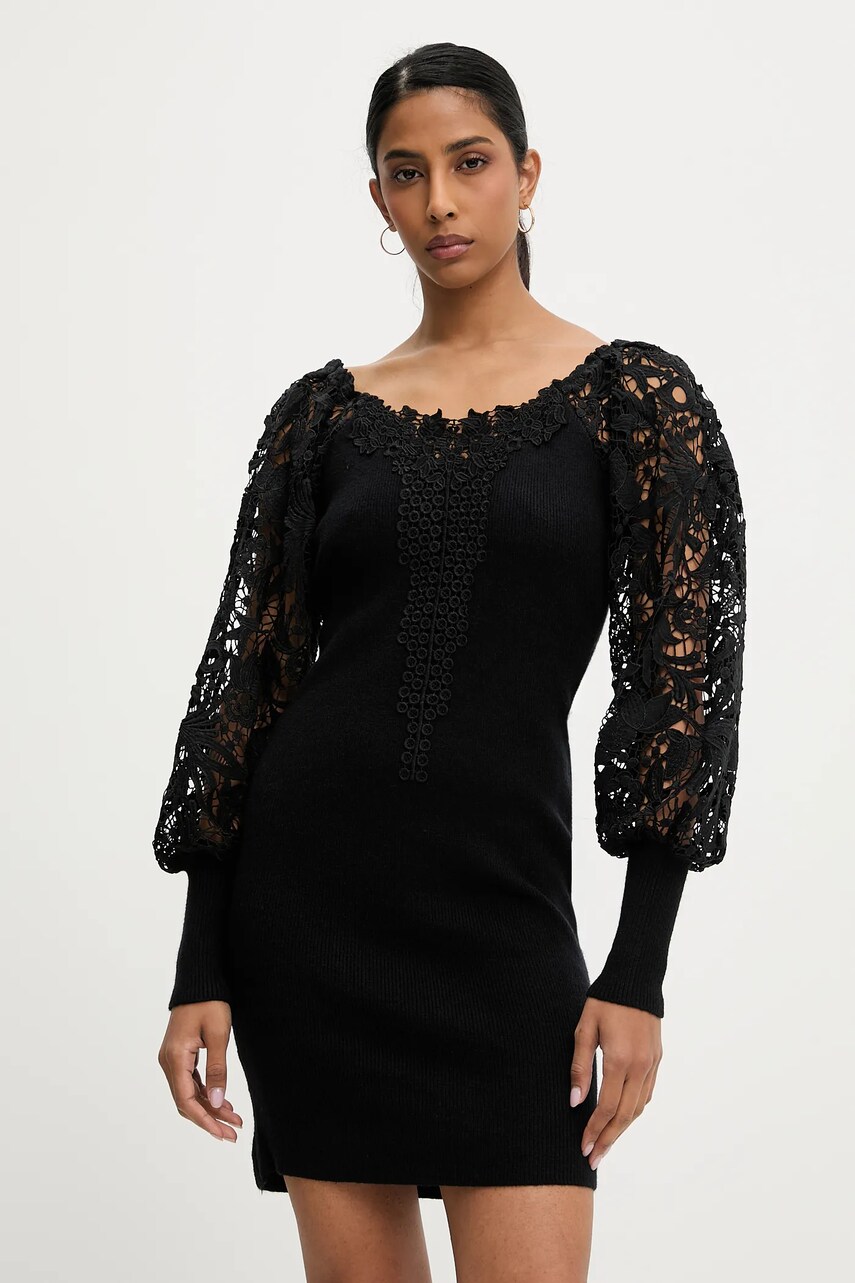 Answear Lab rochie culoarea negru, mini, mulata