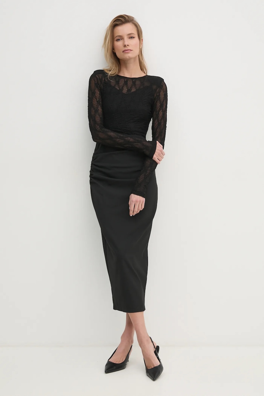 Answear Lab rochie culoarea negru, maxi, mulata