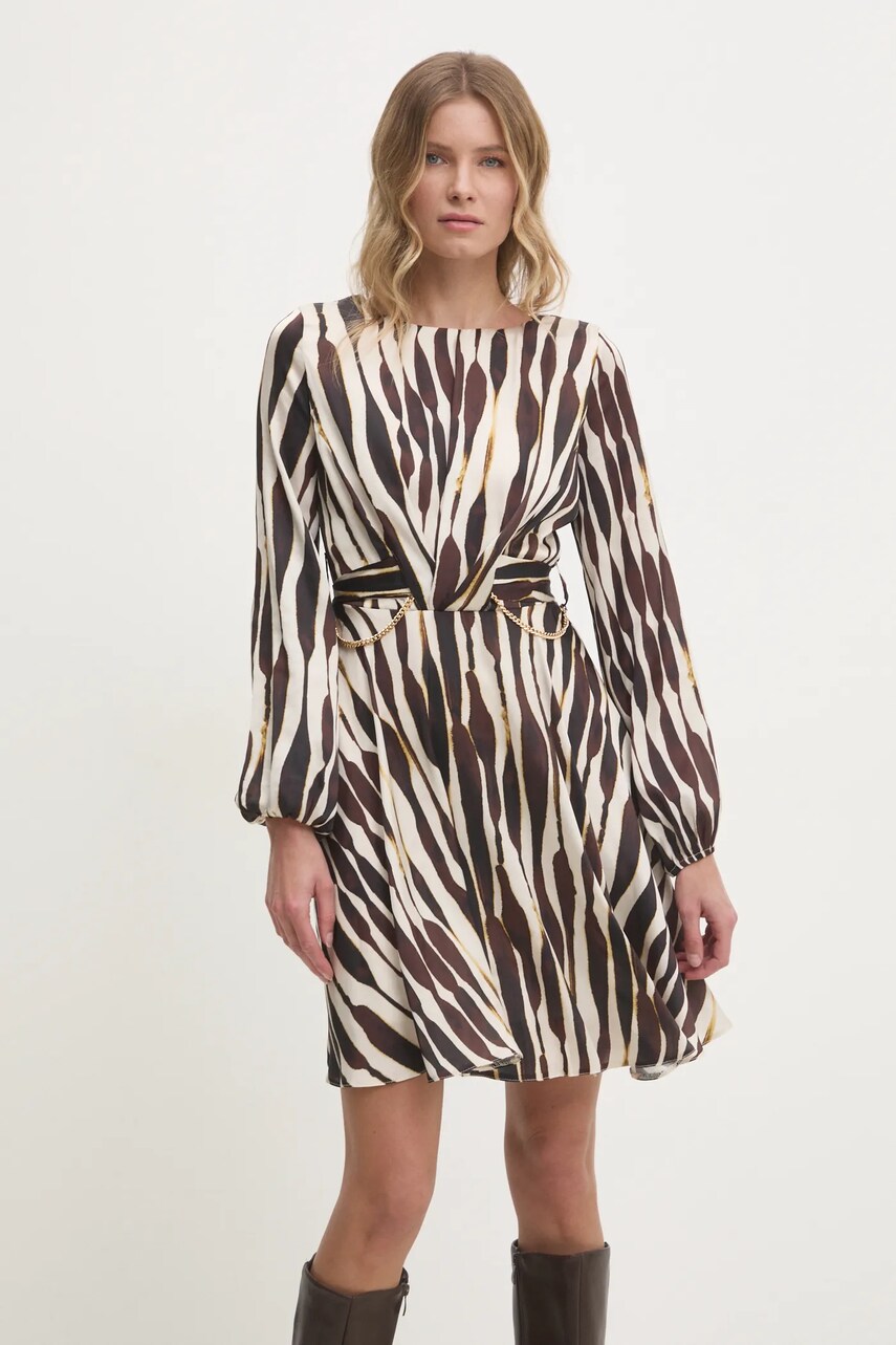 Answear Lab rochie culoarea bej, mini, evazată