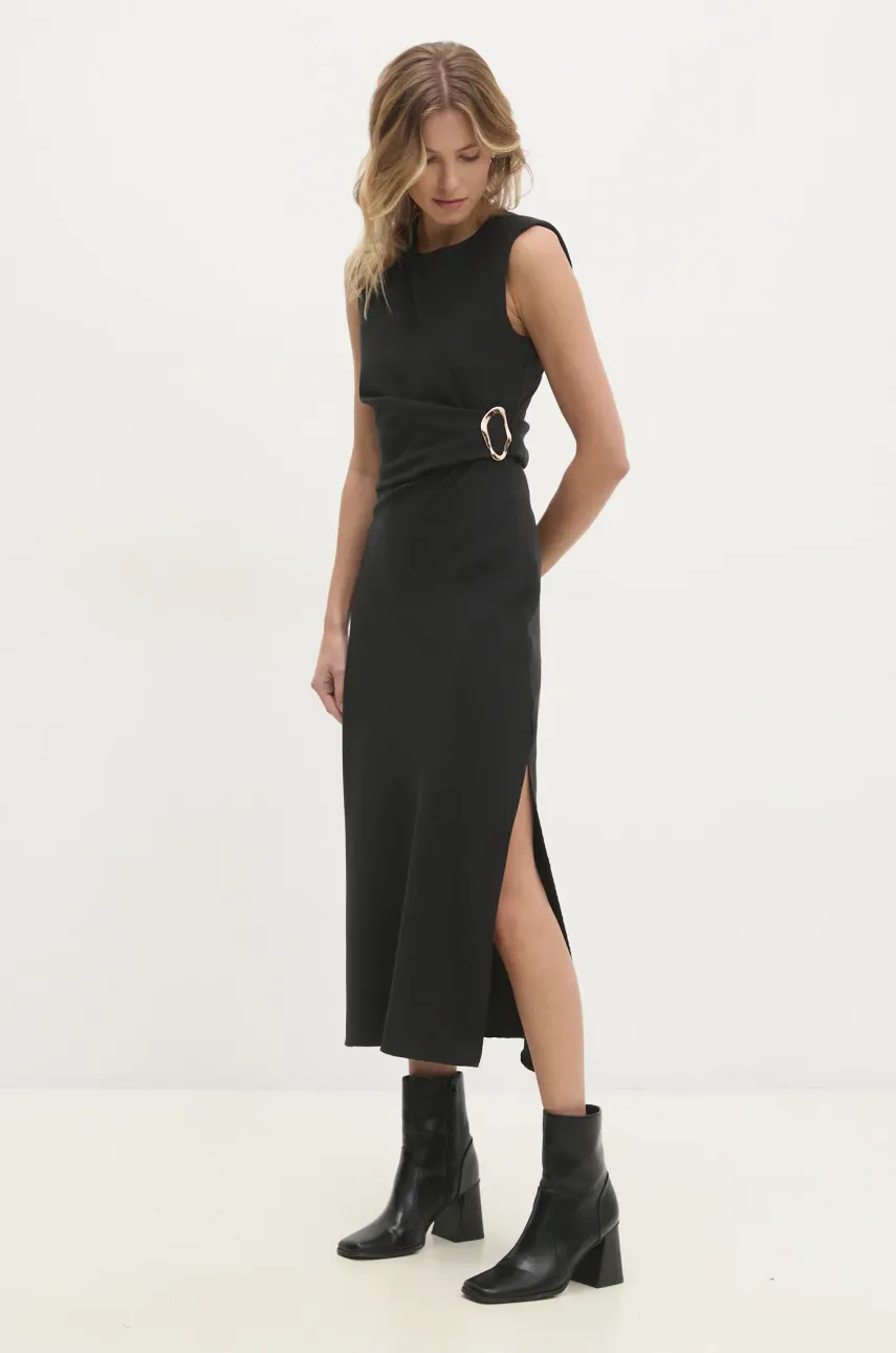 Answear Lab rochie culoarea negru, maxi, dreaptă