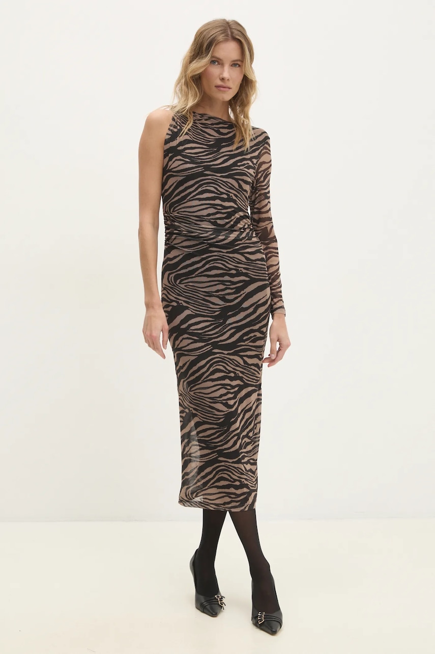 Answear Lab rochie culoarea negru, midi, mulată