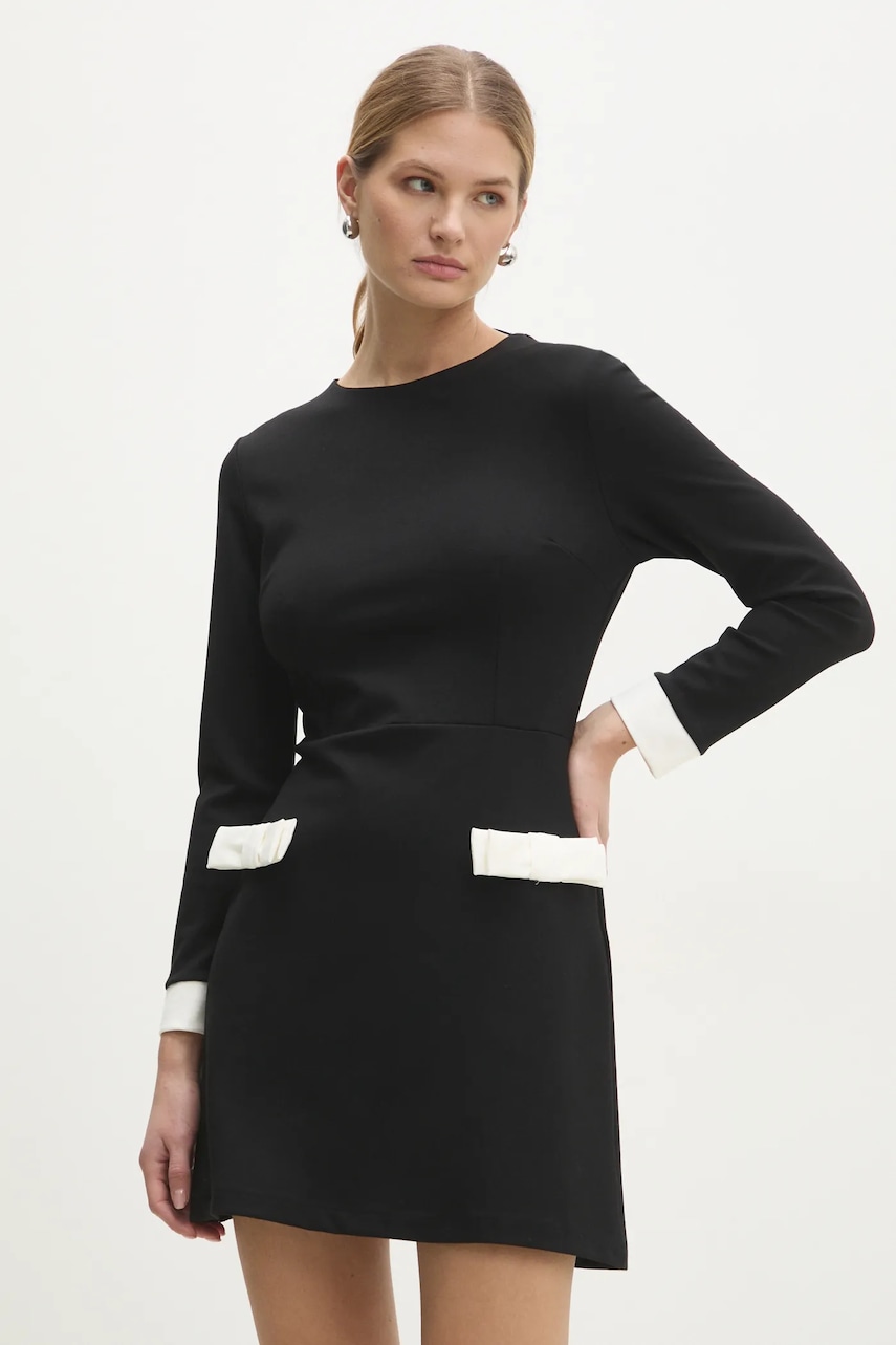 Answear Lab rochie culoarea negru, mini, evazată