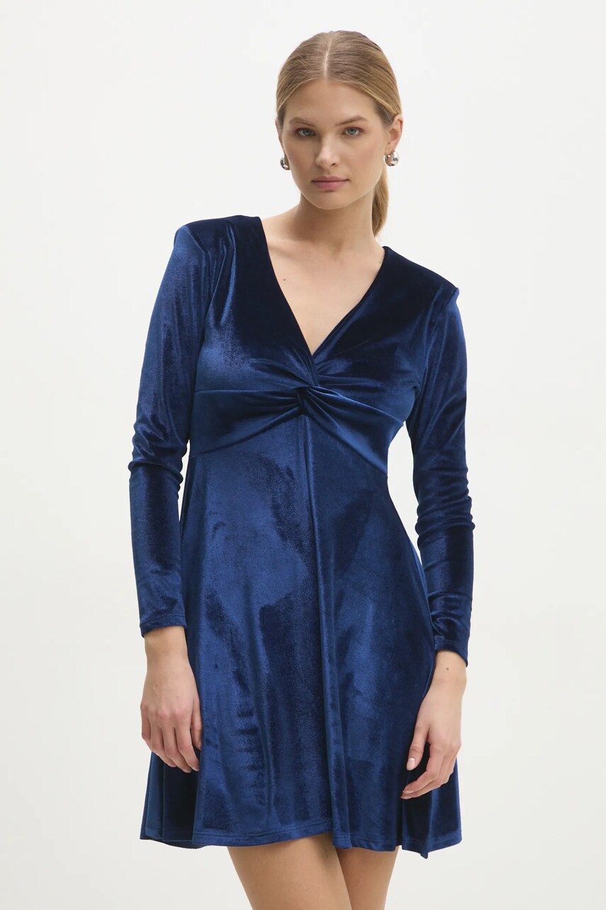 Answear Lab rochie de catifea mini, evazată