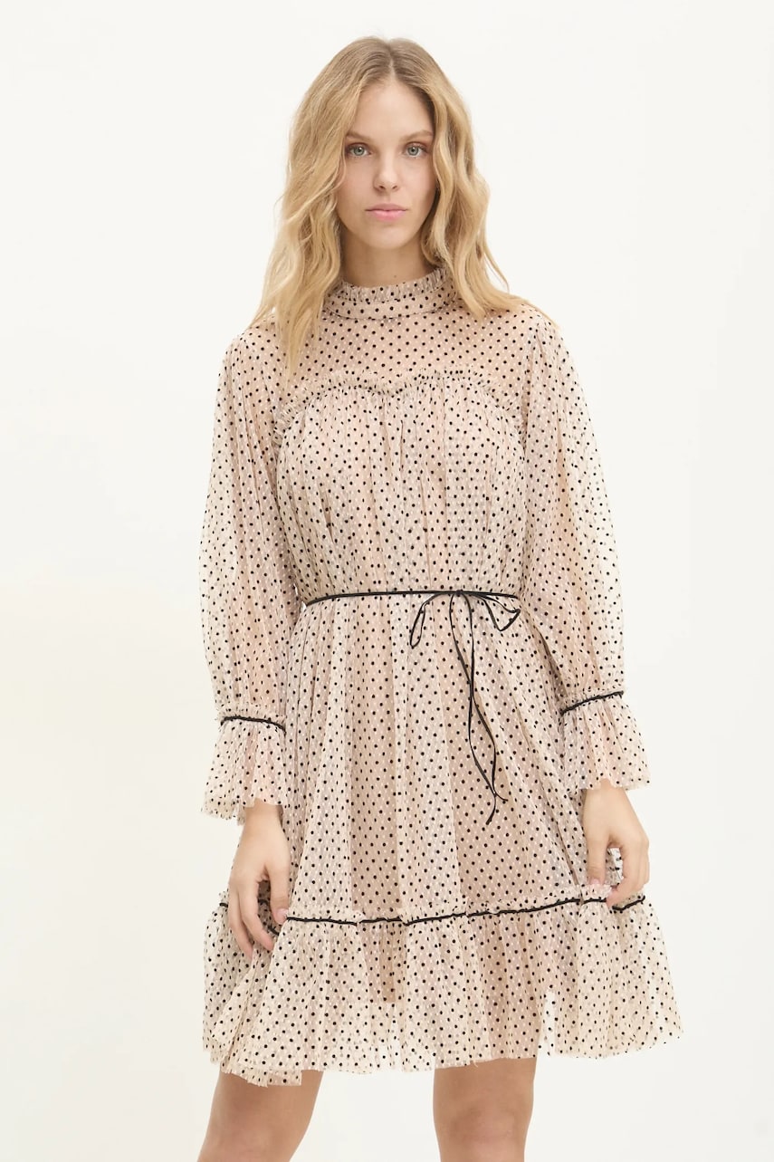 Answear Lab rochie culoarea bej, mini, evazata
