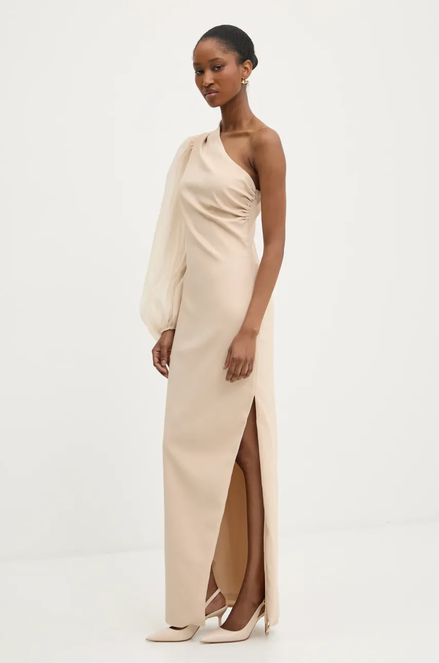 Answear Lab rochie culoarea bej, maxi, mulată
