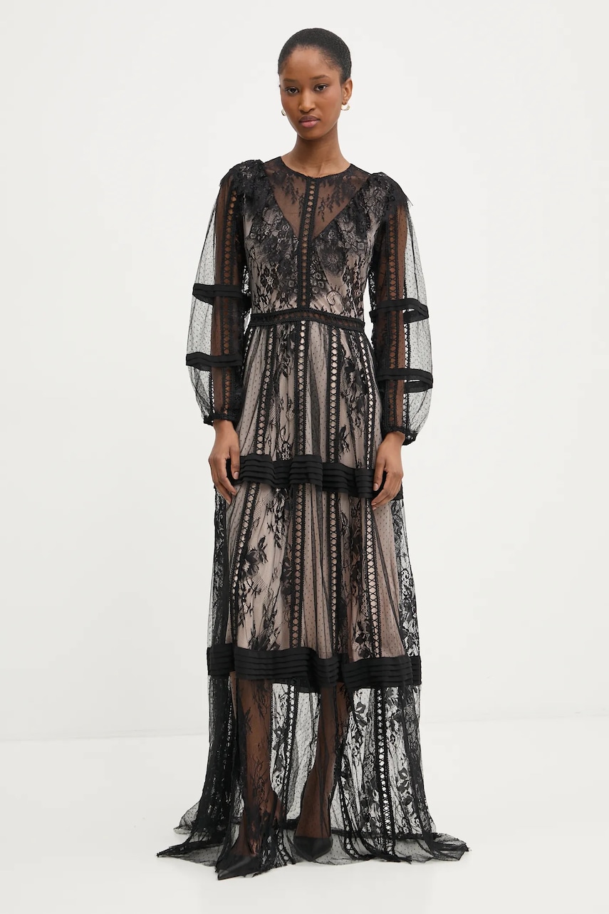 Answear Lab rochie culoarea negru, maxi, evazată