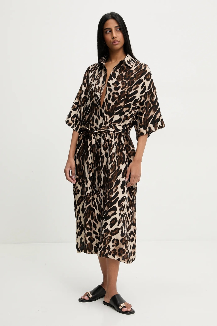 Платье Answear.LAB цвет коричневый midi oversize