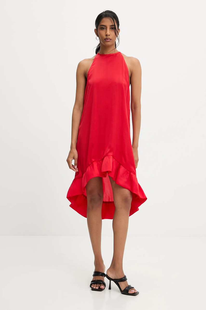 Answear Lab rochie culoarea rosu, mini, evazată