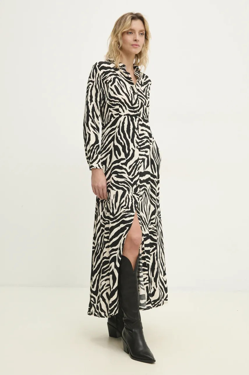 Answear Lab rochie culoarea negru, maxi, evazată