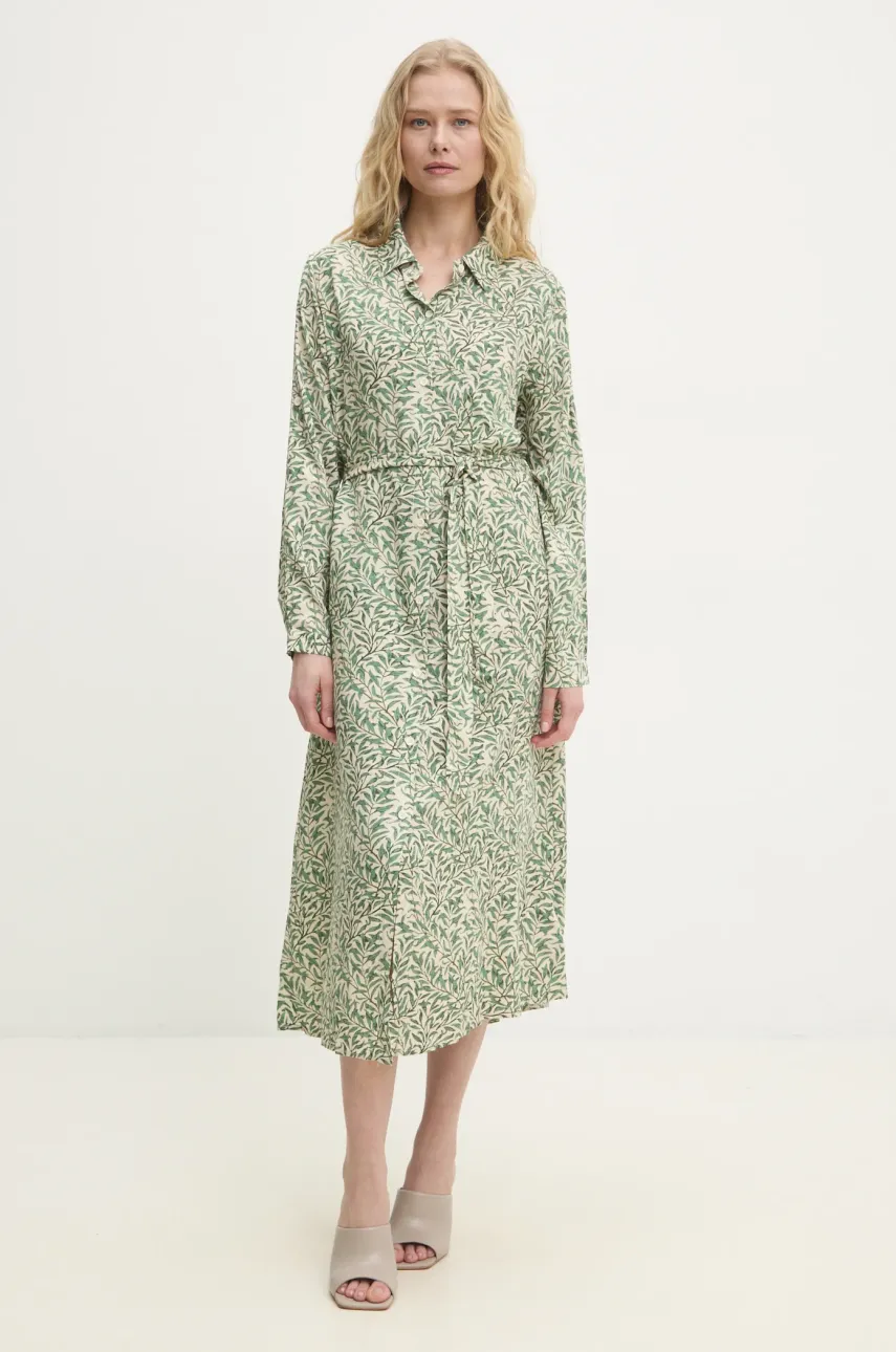 Answear Lab rochie culoarea verde, midi, dreaptă