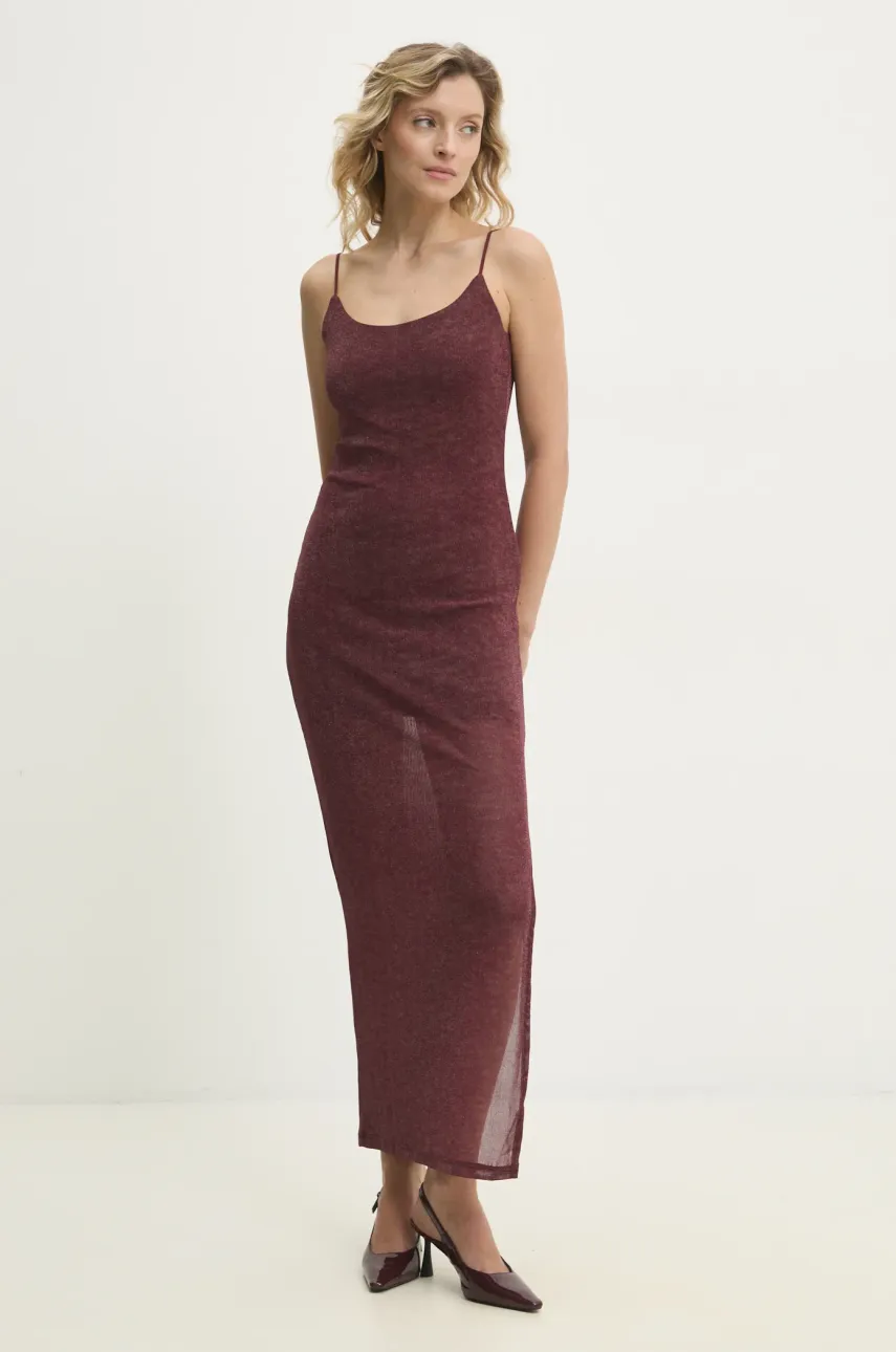 Answear Lab rochie culoarea bordo, maxi, mulată