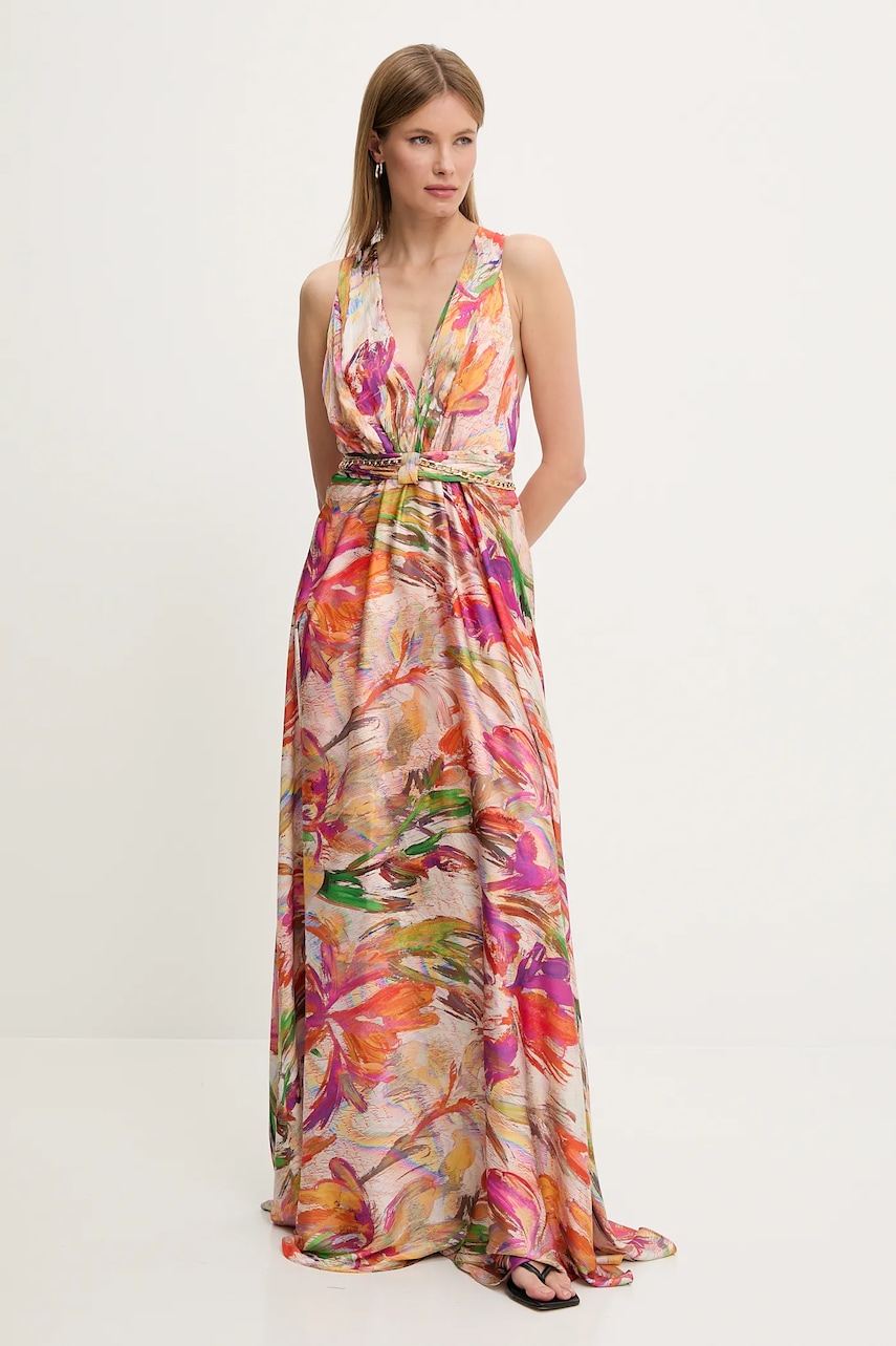 Answear Lab rochie culoarea portocaliu, maxi, evazată