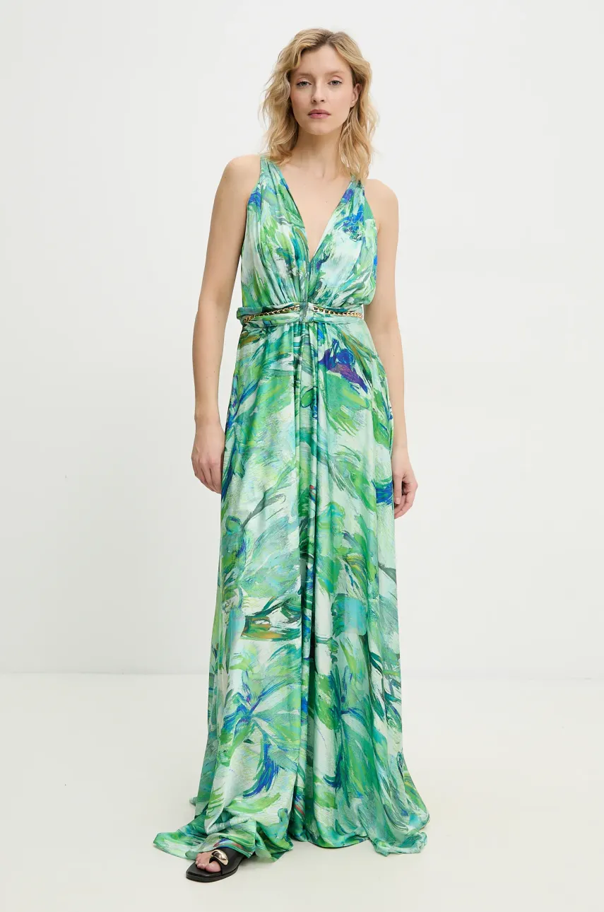 Answear Lab rochie culoarea verde, maxi, evazati