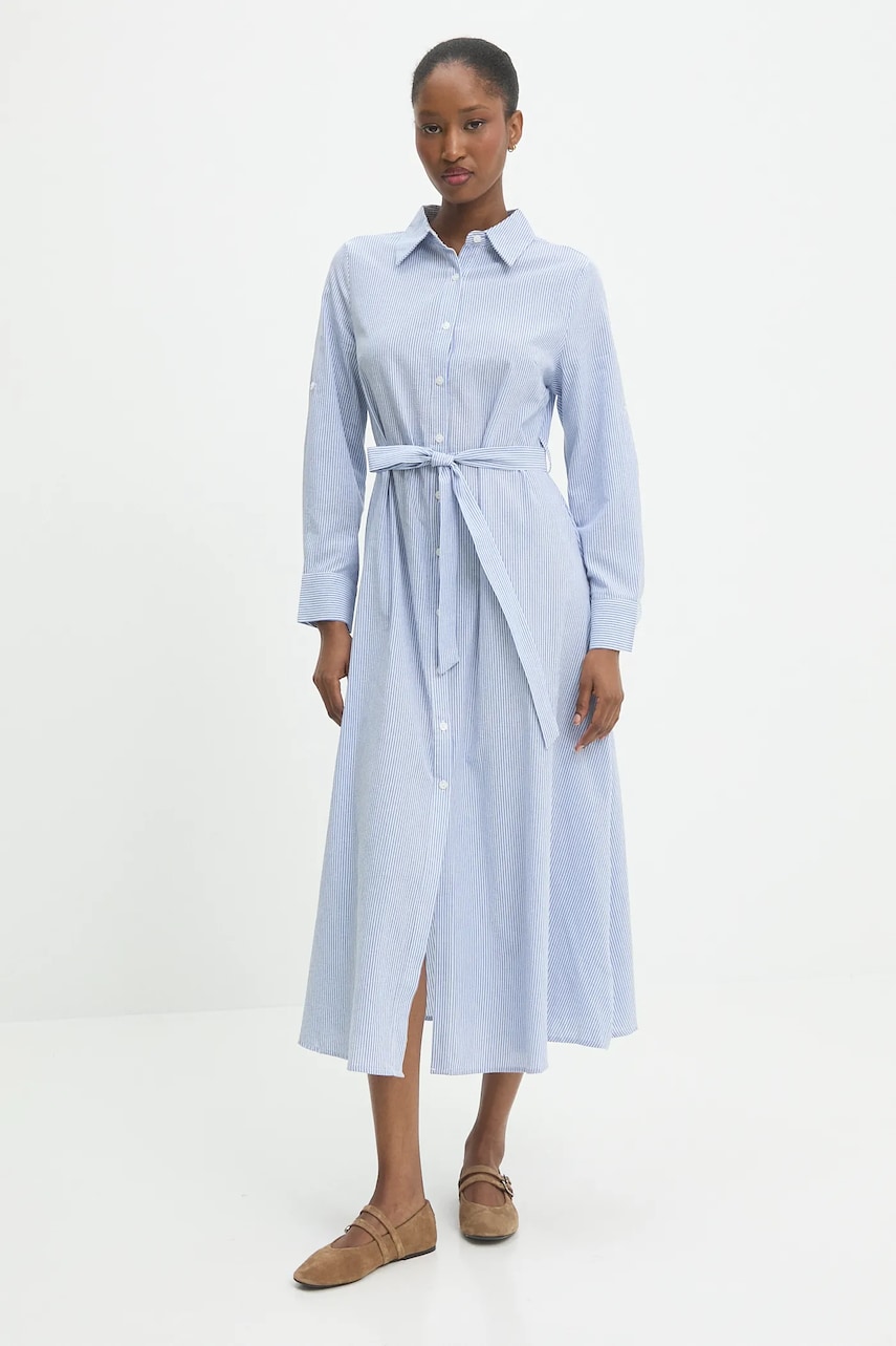 Answear Lab rochie din in midi, evazată