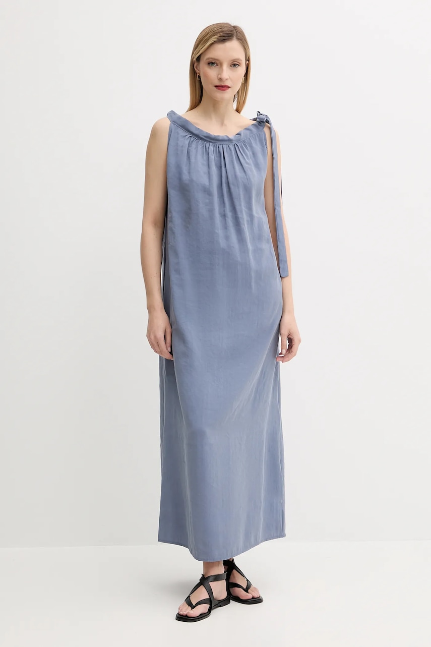 Answear Lab rochie culoarea gri, maxi, dreaptă