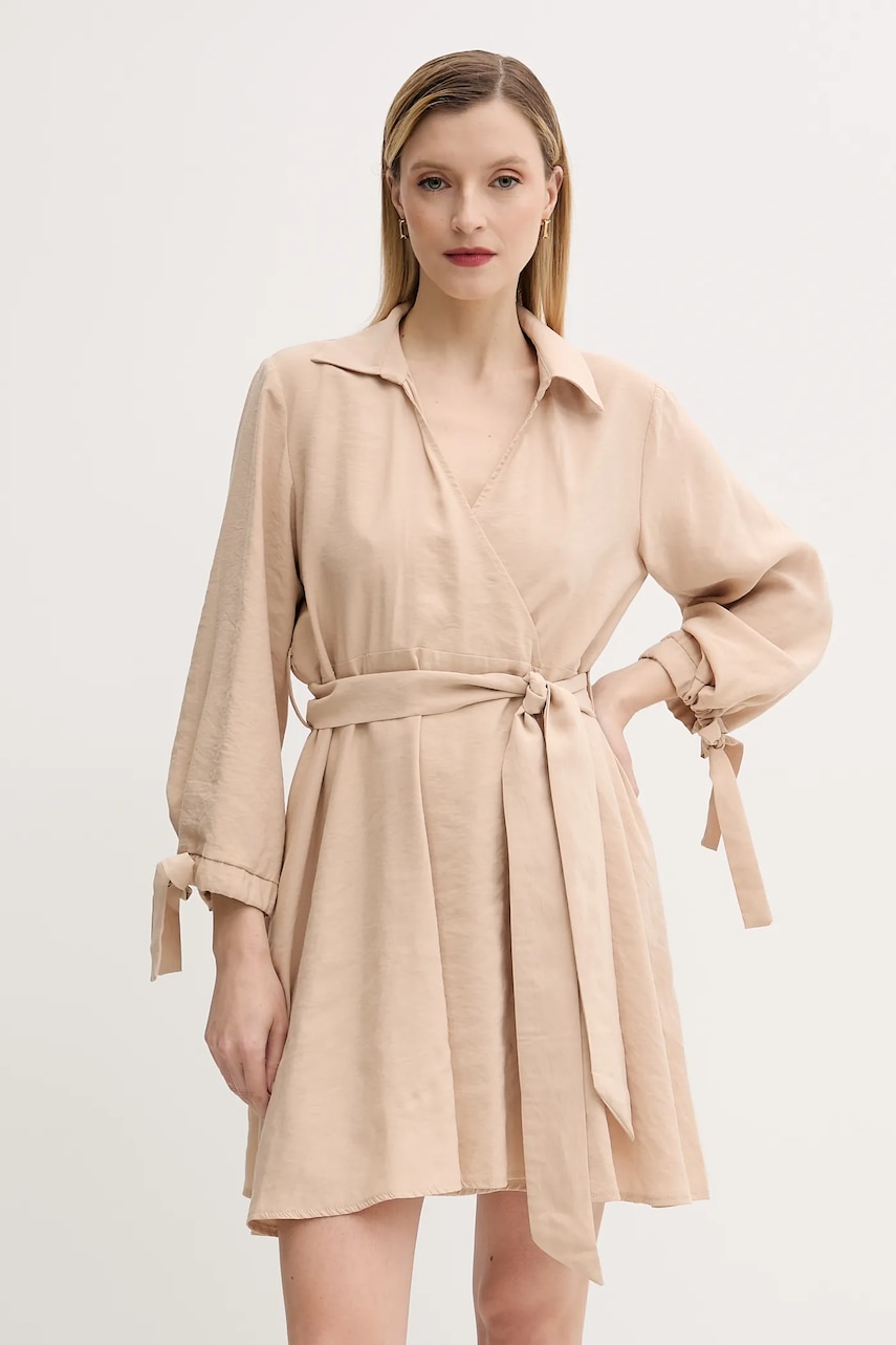 Answear Lab rochie culoarea bej, mini, evazată