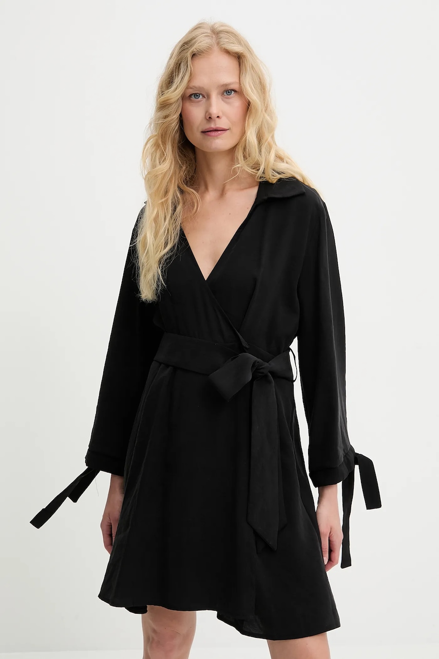 Answear Lab rochie culoarea negru, mini, evazată