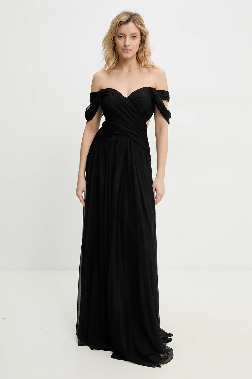 Answear Lab rochie culoarea negru, maxi, evazati