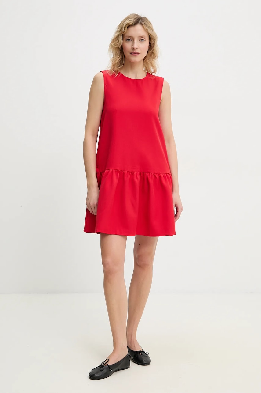 Answear Lab rochie culoarea rosu, mini, evazata