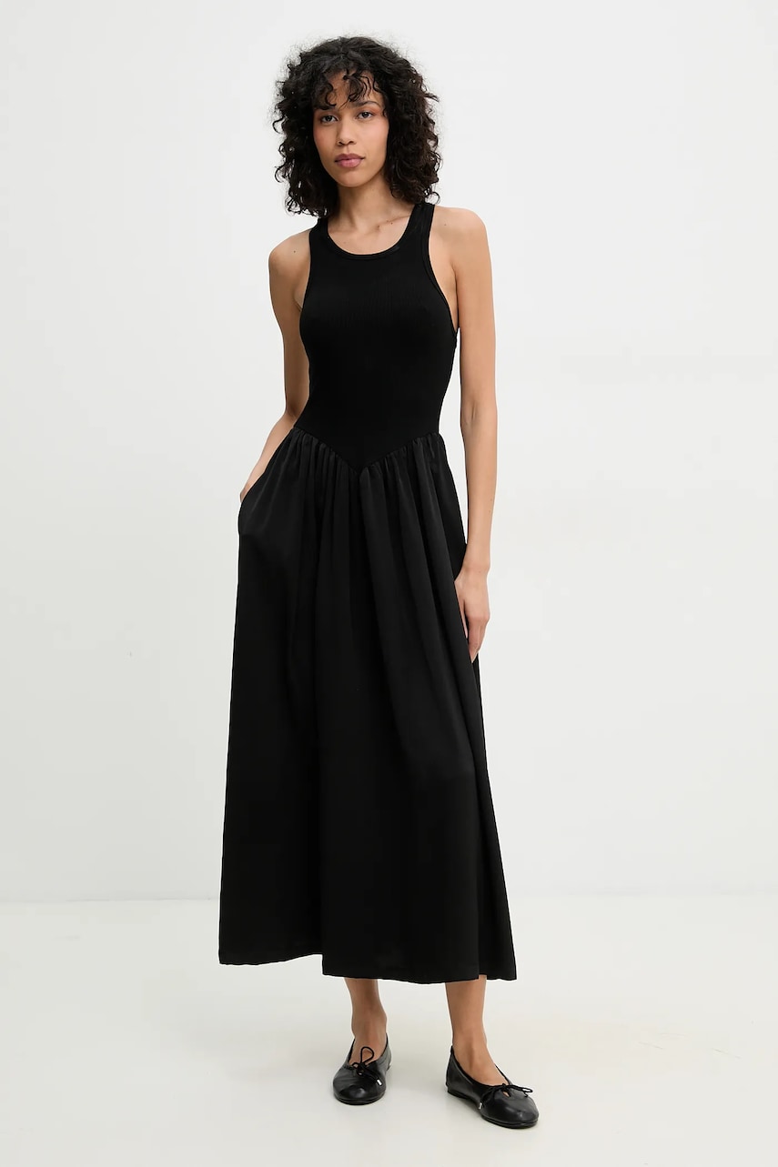 Answear Lab rochie culoarea negru, maxi, evazata