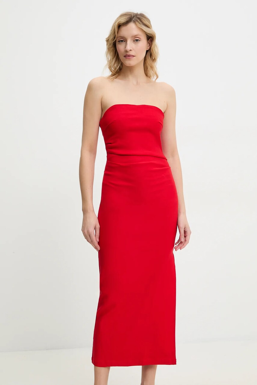 Answear Lab rochie culoarea rosu, maxi, mulata
