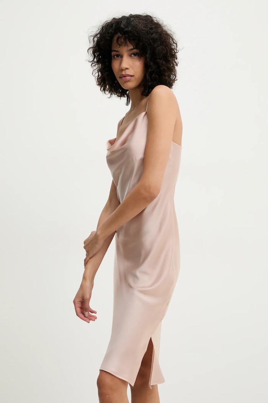 Answear Lab rochie culoarea bej, mini, mulata