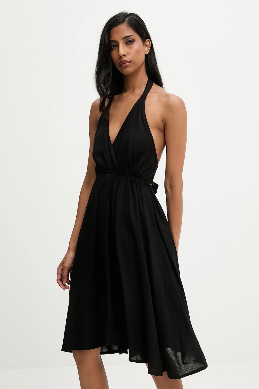 Answear.LAB rochie culoarea negru, mini, evazati