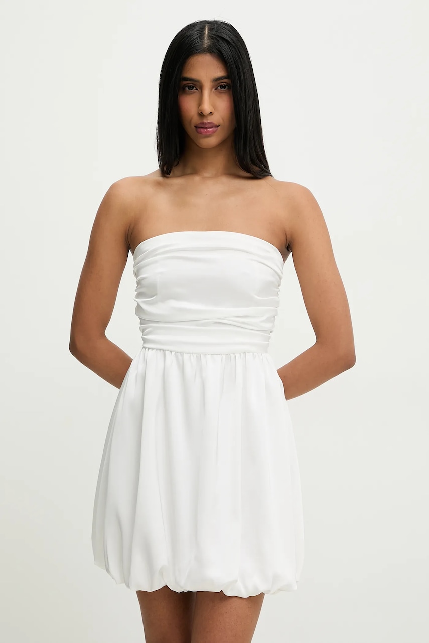 Answear Lab rochie culoarea alb, mini, evazată