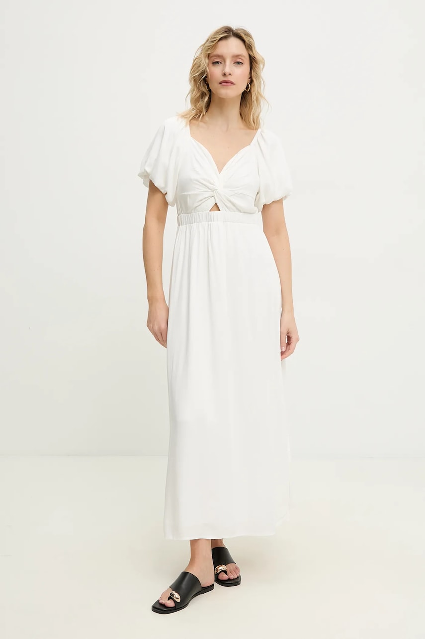 Answear Lab rochie culoarea alb, maxi, evazati