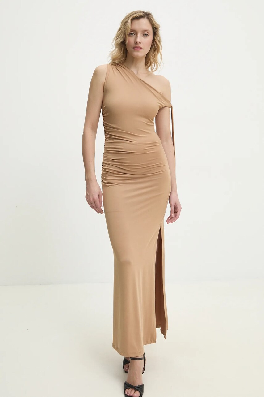 Answear Lab rochie culoarea bej, maxi, mulată