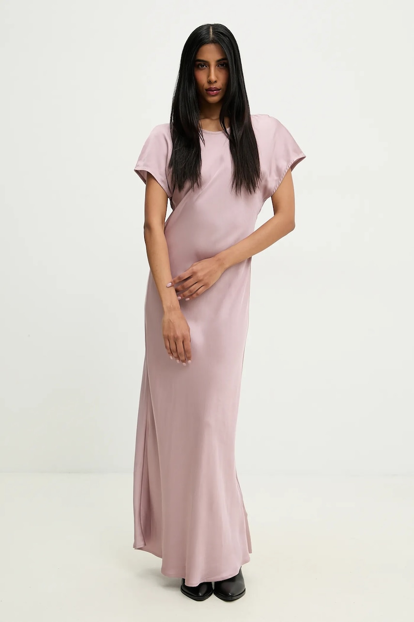 Answear Lab rochie culoarea roz, maxi, dreaptă