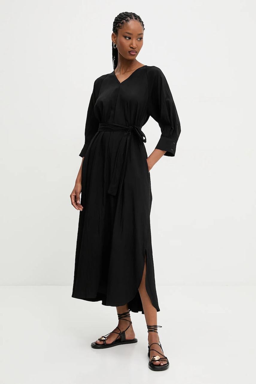 Answear Lab rochie culoarea negru, maxi, evazati