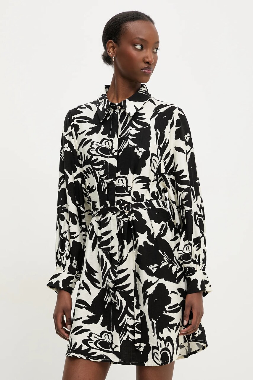 Answear Lab rochie culoarea negru, mini, evazată Answear Lab rochie culoarea negru, mini, evazată