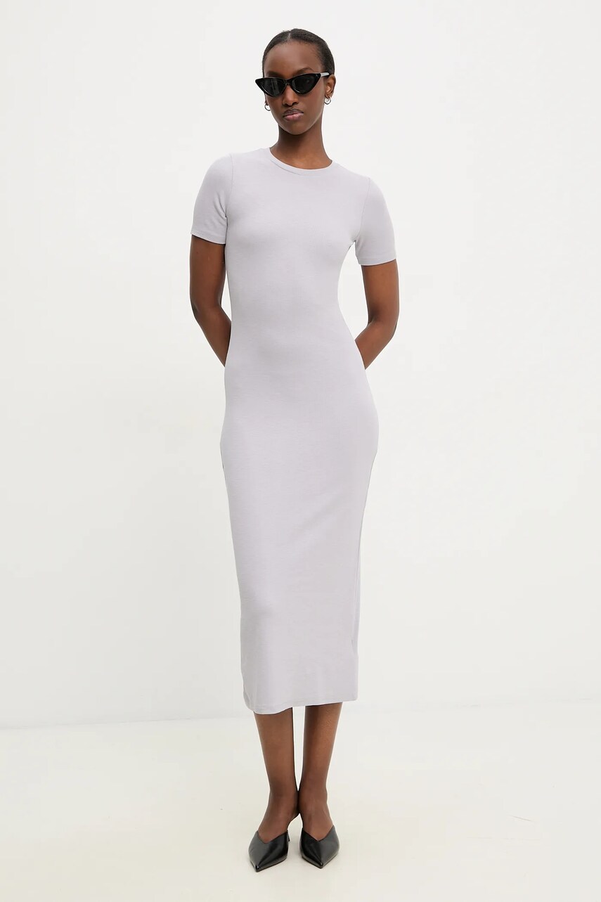 Answear Lab rochie culoarea violet, midi, mulată
