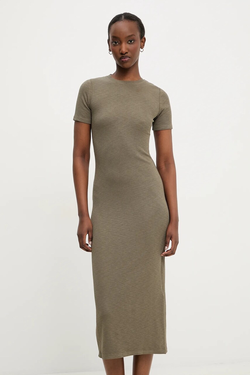 Answear Lab rochie culoarea verde, midi, mulată