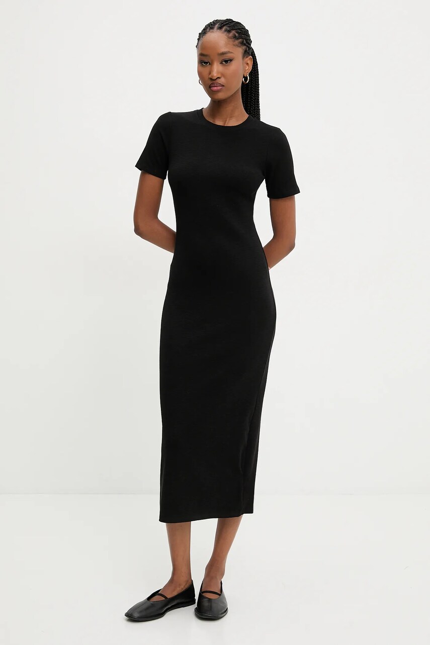 Answear Lab rochie culoarea negru, midi, mulata