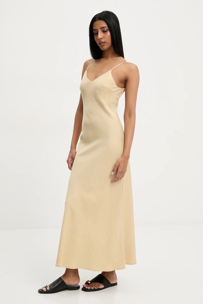 Платье Answear Lab цвет жёлтый maxi расклешённая Платье Answear Lab цвет жёлтый maxi расклешённая