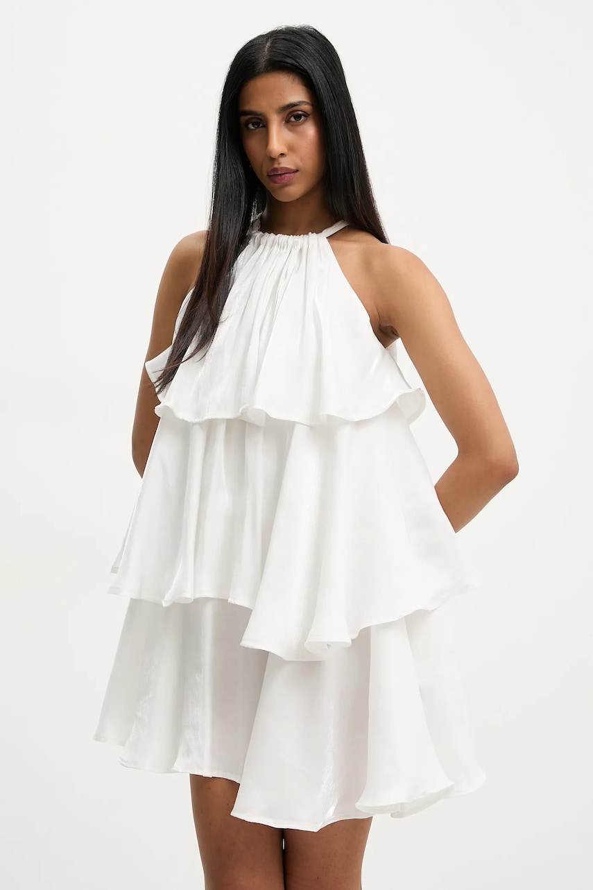 Answear Lab rochie culoarea alb, mini, evazata