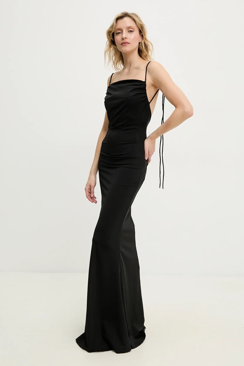 Answear Lab rochie culoarea negru, maxi, evazata