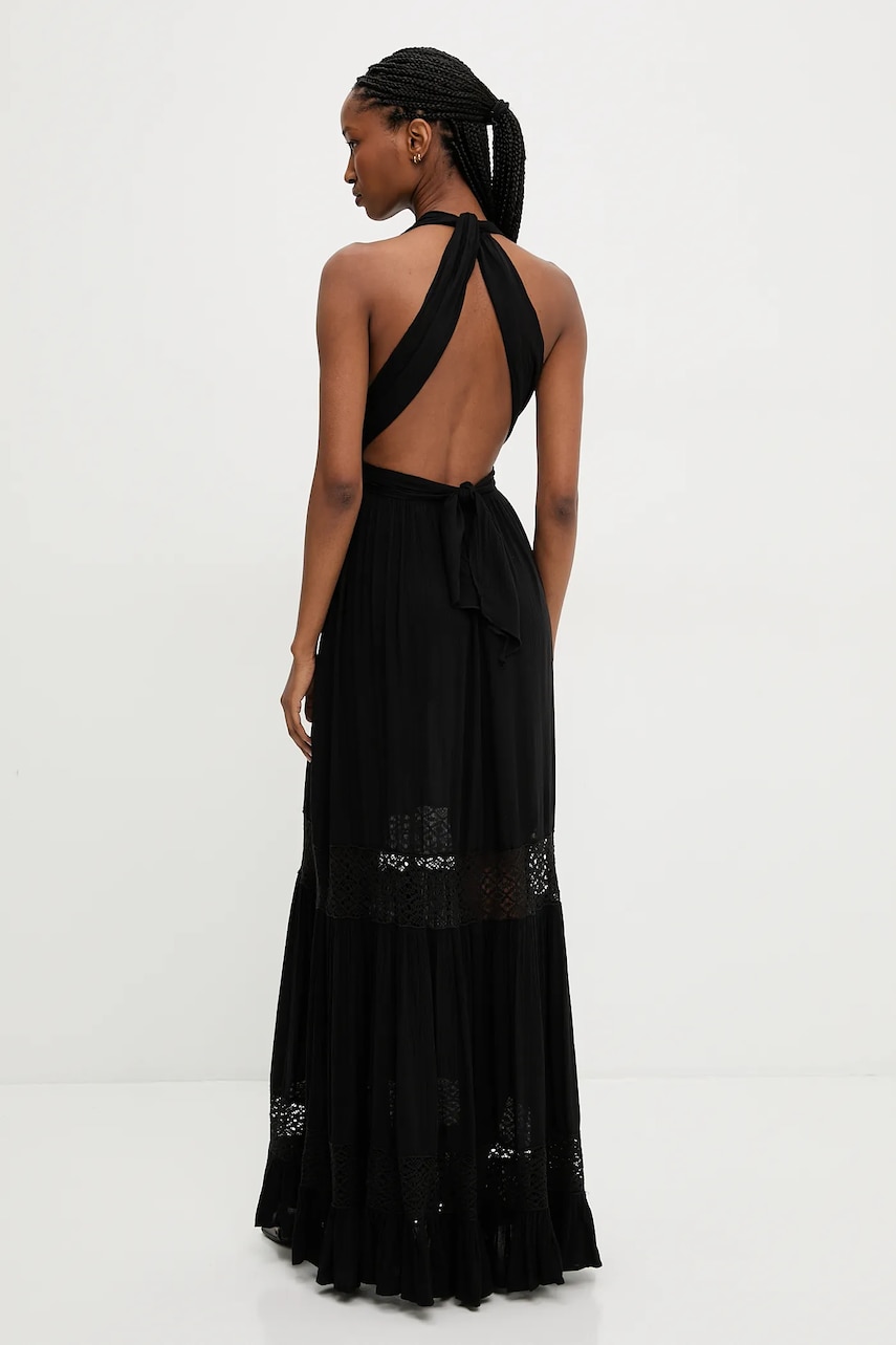 Платье Answear Lab цвет чёрный maxi расклешённая Платье Answear Lab цвет чёрный maxi расклешённая