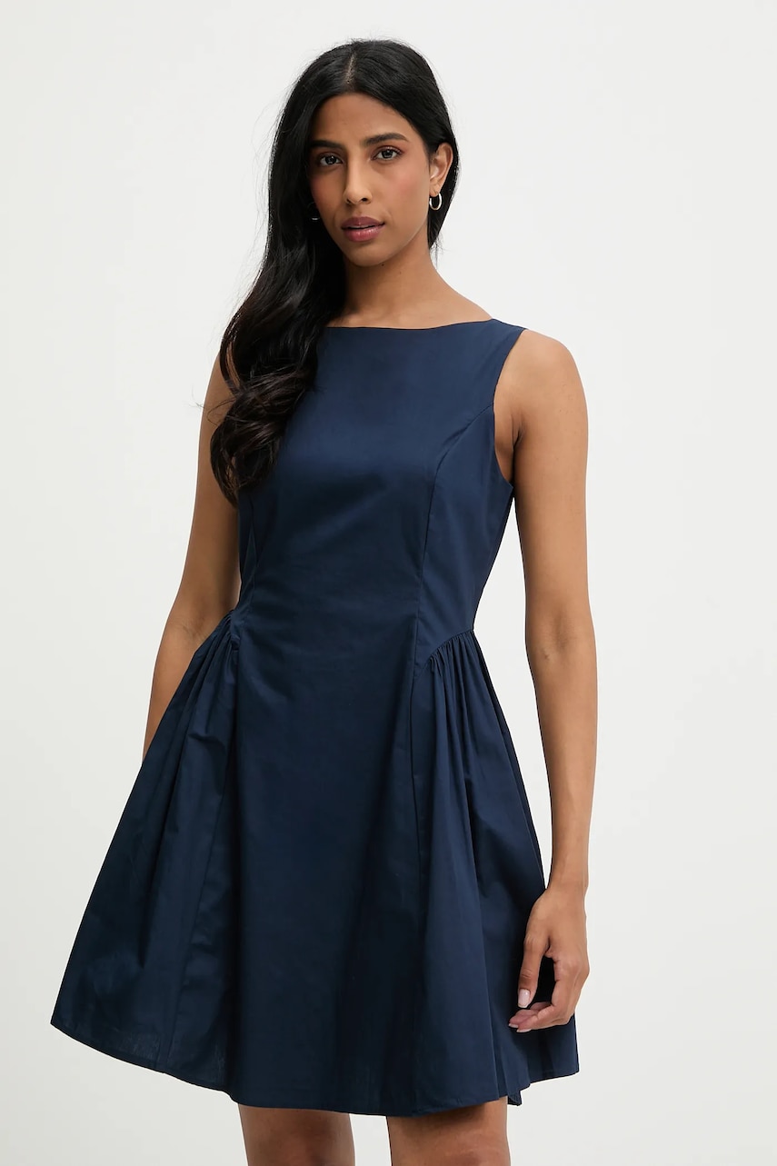 Answear Lab rochie culoarea bleumarin, mini, evazată