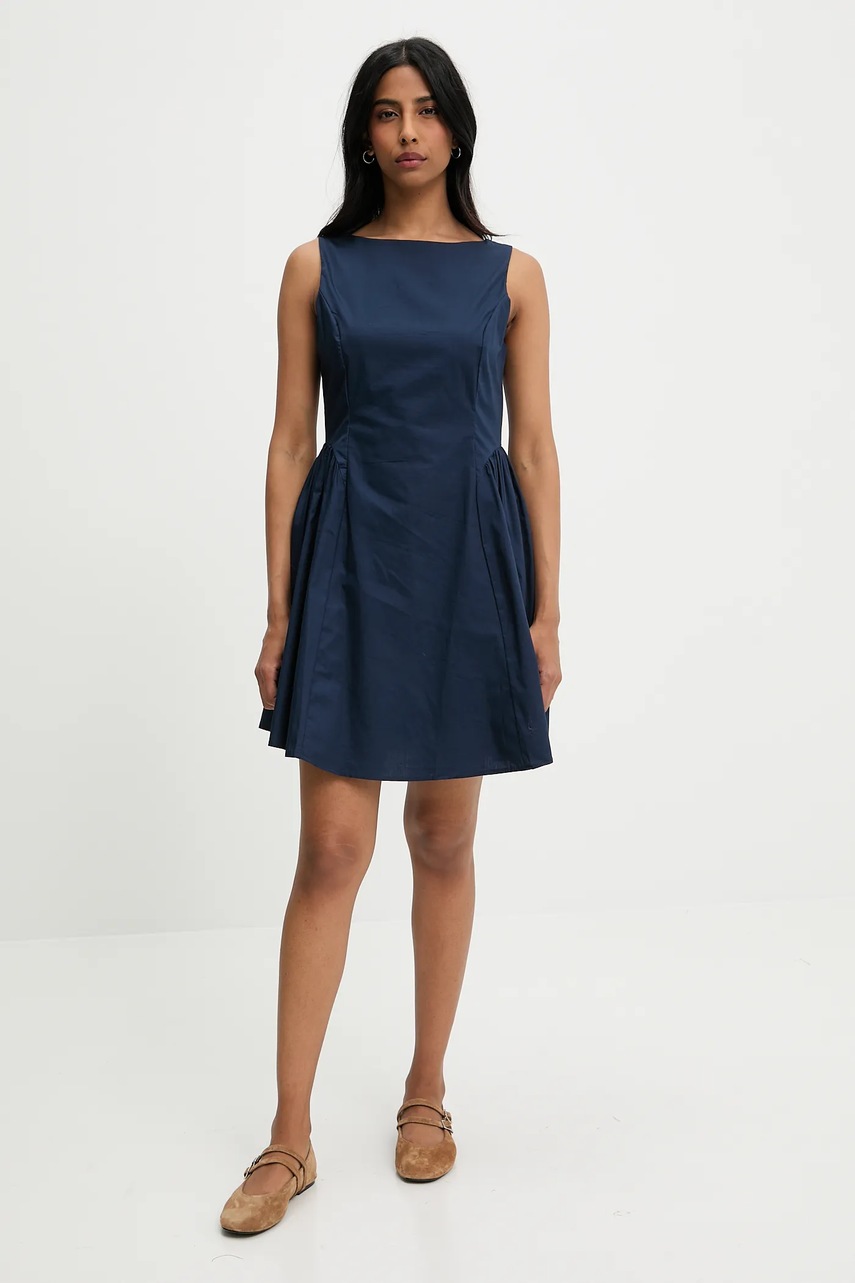 Платье Answear.LAB цвет синий mini расклешённая