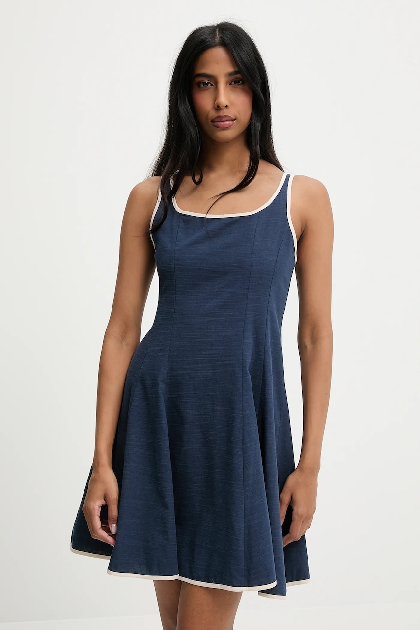 Answear Lab rochie culoarea bleumarin, mini, evazată