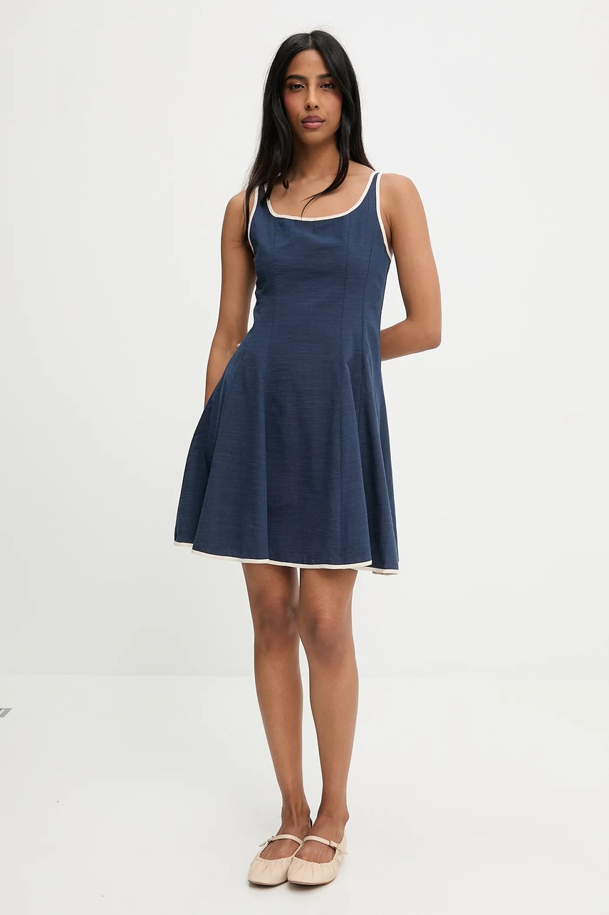 Платье Answear.LAB цвет синий mini расклешённая
