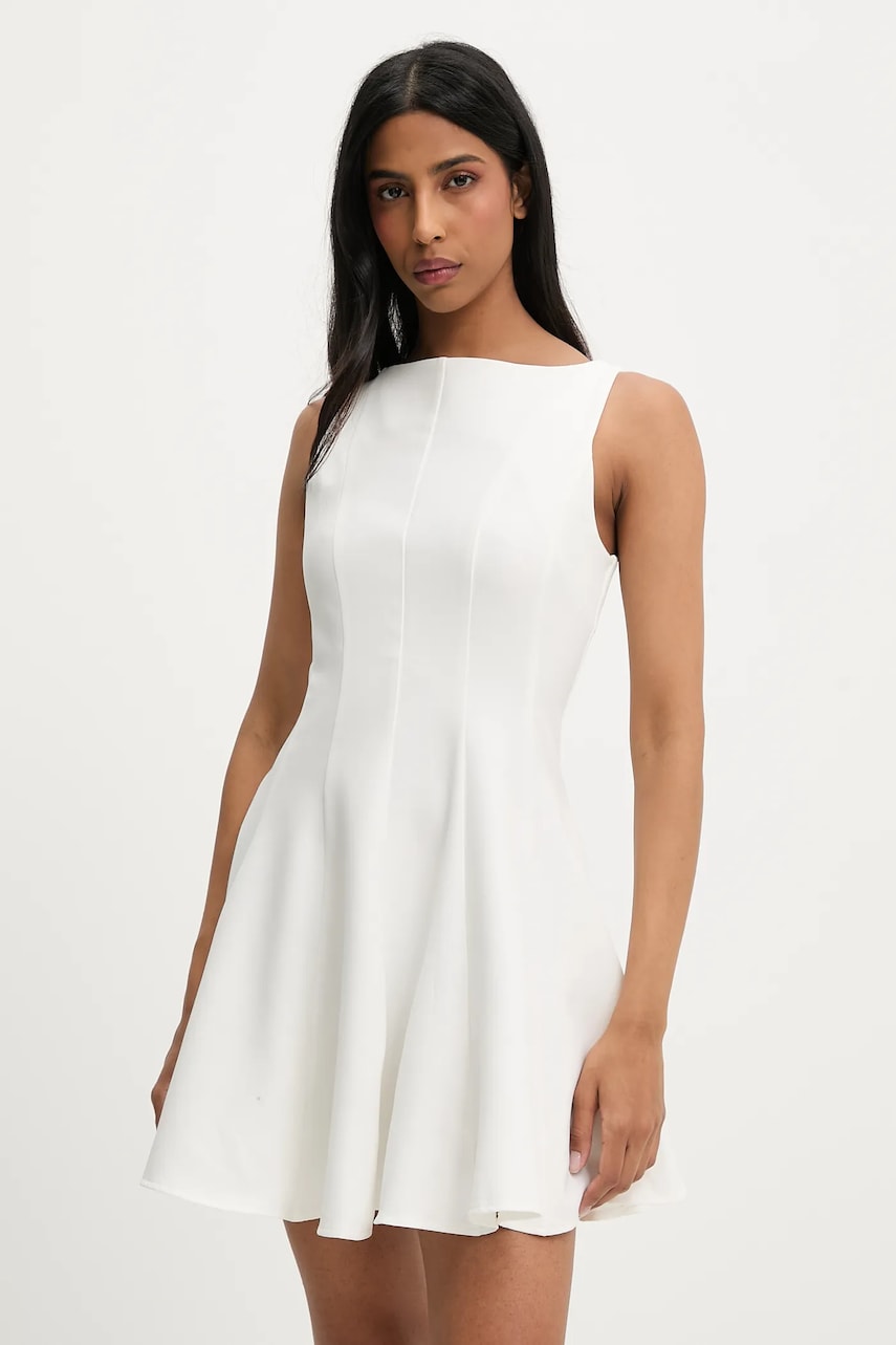 Answear Lab rochie culoarea alb, mini, evazata